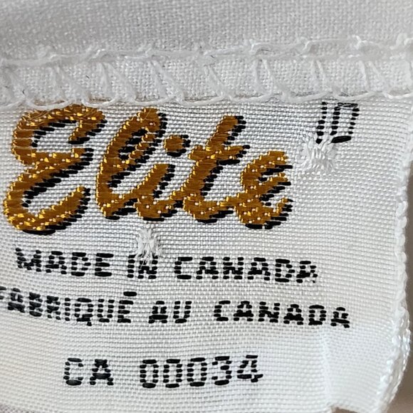 Elite Vintage White Ruffle Button Up Blouse 70's Hippie - Picture 5 of 5